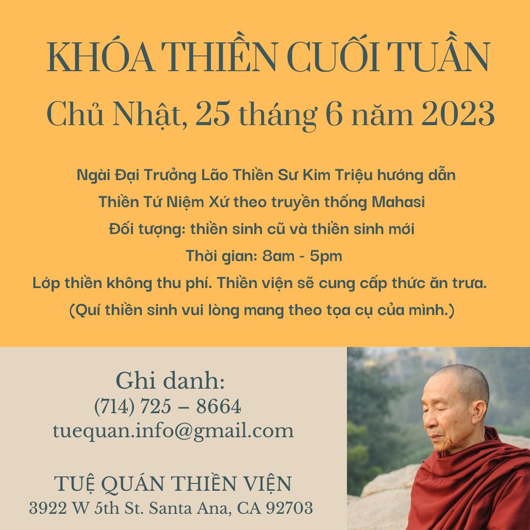 Khóa Thiền Cuối Tuần, 25/06/2023