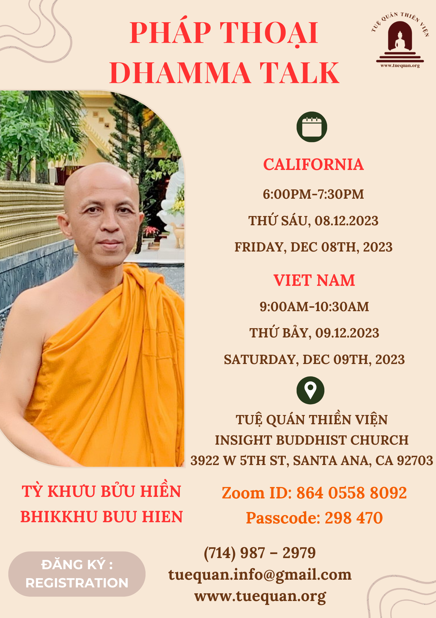 Pháp Thoại Chiều Thứ Sáu 08/12/2023