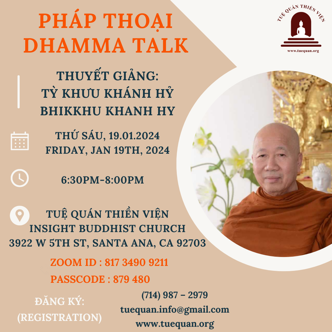 Pháp Thoại Chiều Thứ Sáu, 19/01/2024