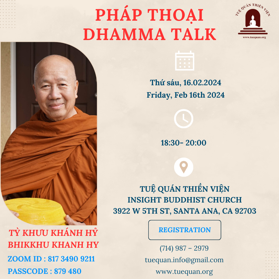 Pháp thoại chiều thứ sáu, 16/02/2024