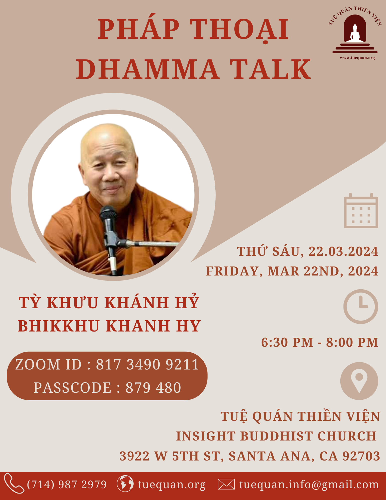 Pháp thoại chiều thứ sáu, 22/03/2024