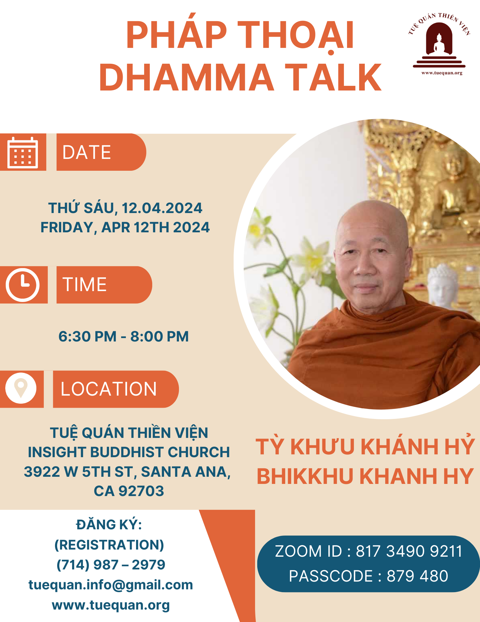 Pháp thoại chiều thứ sáu, 12/04/2024