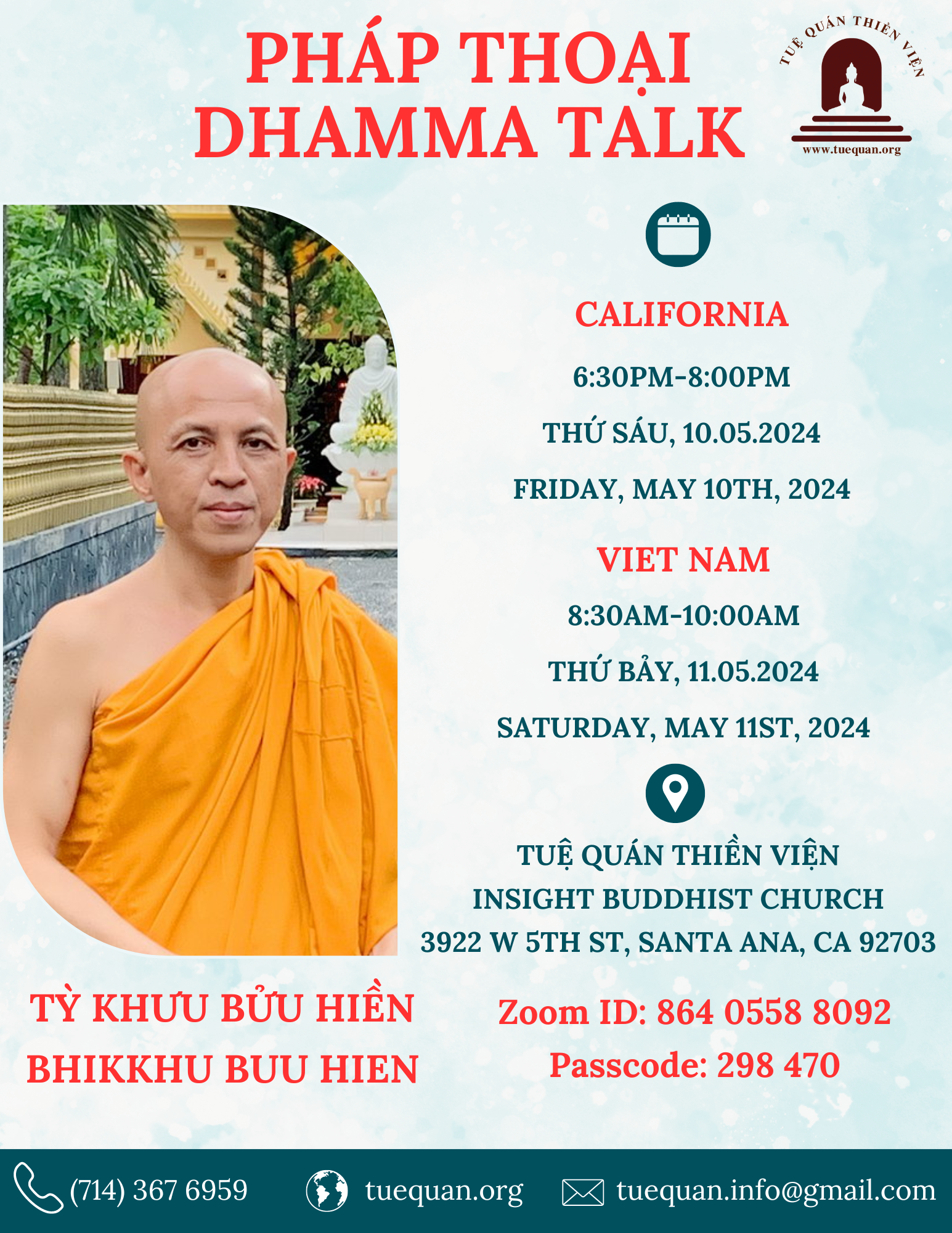 Pháp thoại chiều thứ sáu, 10/5/2024