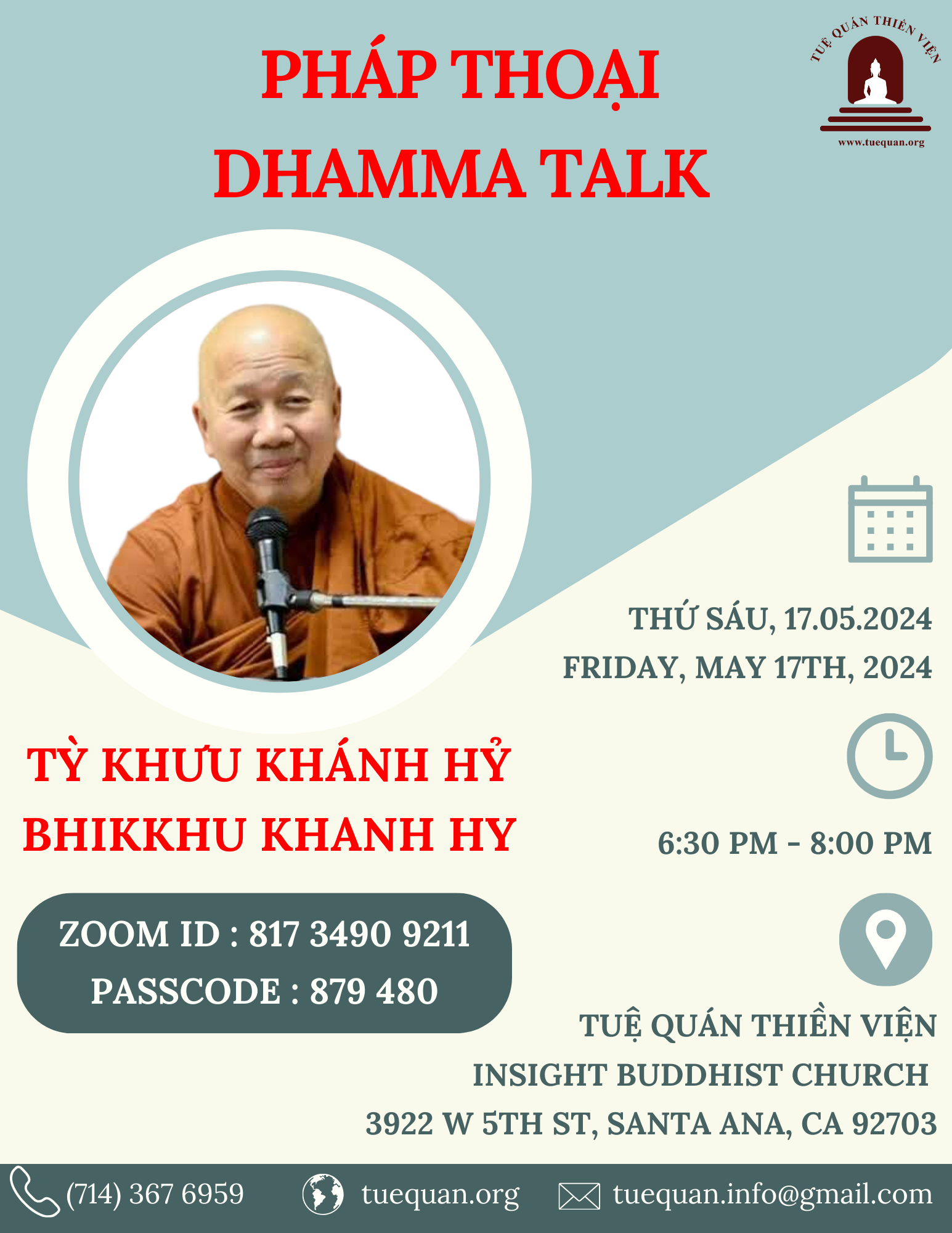 Pháp thoại chiều thứ sáu, 17/5/2024