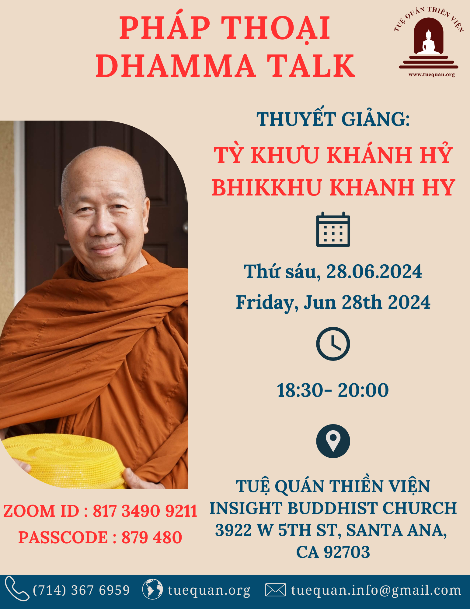 Pháp thoại chiều thứ sáu, 28/6/2024