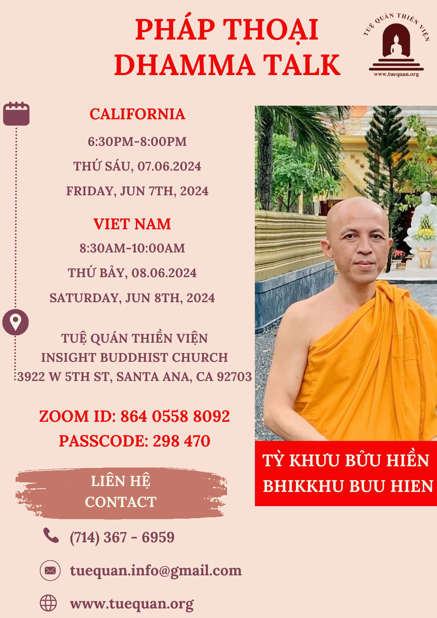 Pháp thoại chiều thứ sáu, ngày 7/6/2024