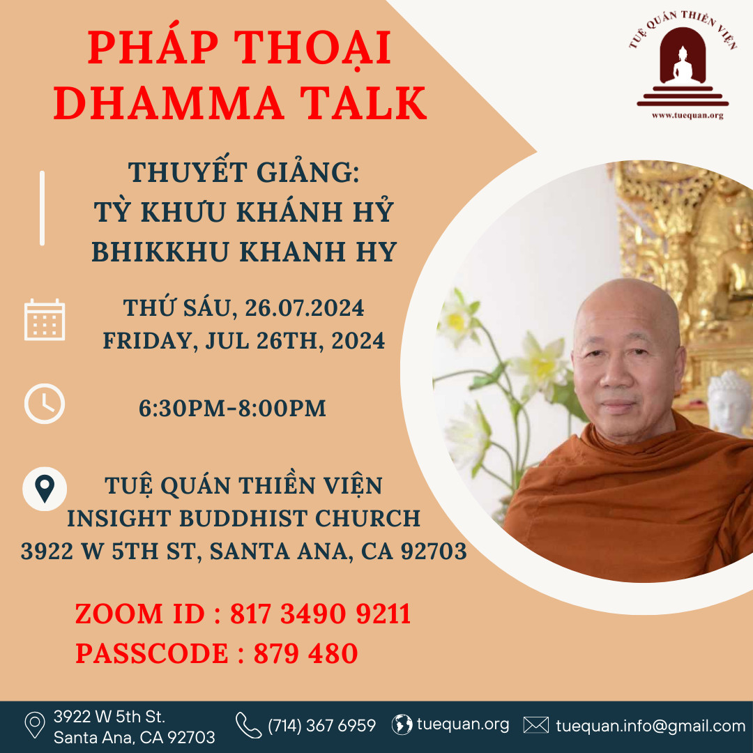 Pháp thoại chiều thứ sáu, 26/7/2024