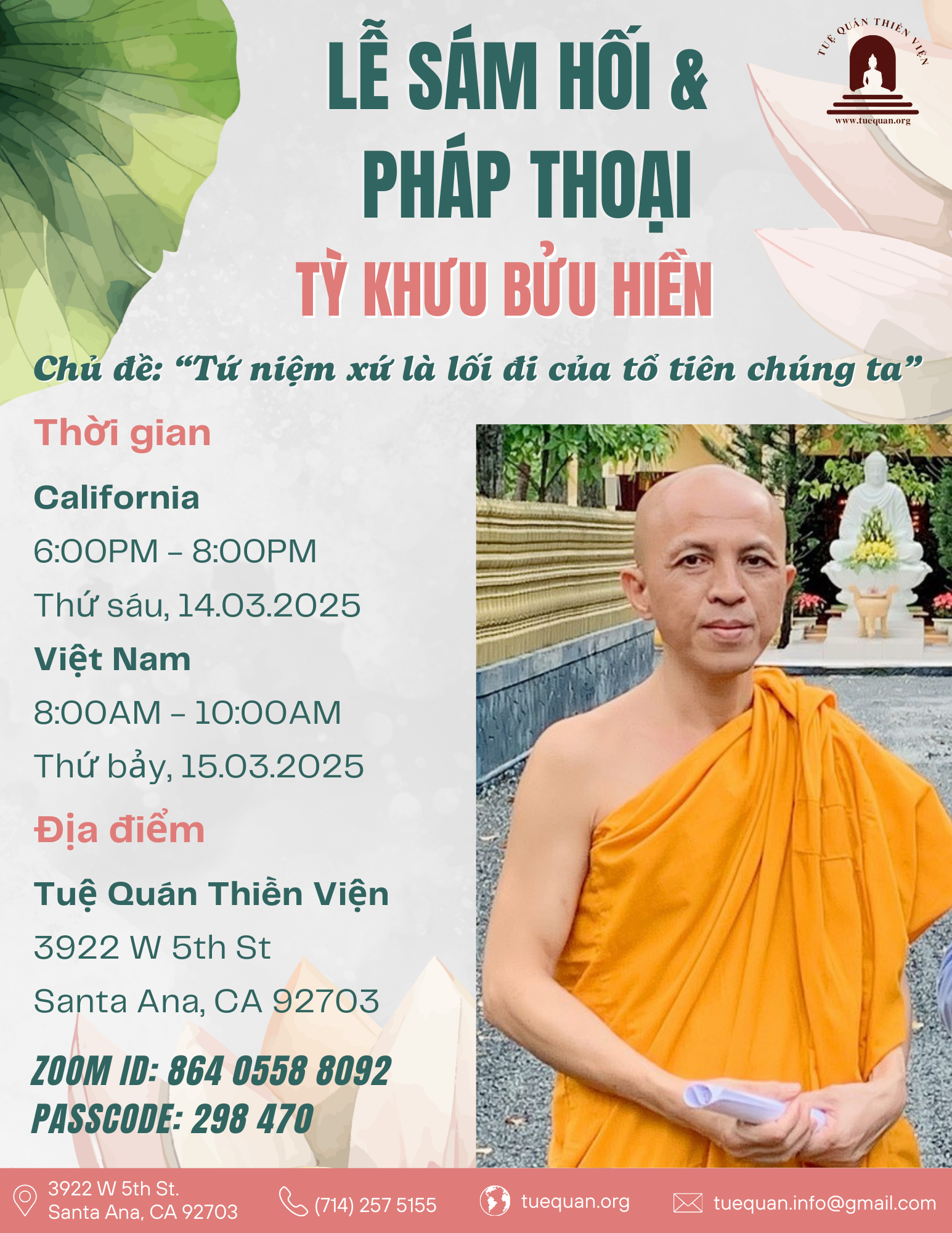Lễ sám hối &  Pháp thoại, 14/03/2025