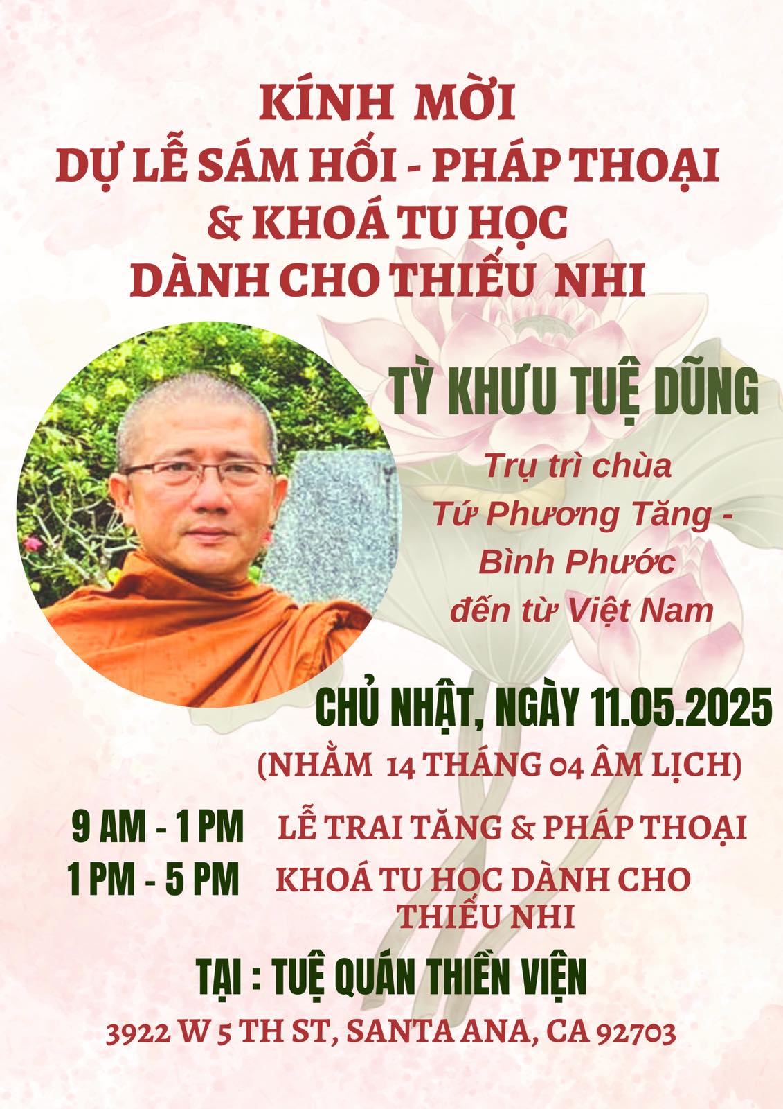 Lễ sám hối & Pháp thoại, 11/05/2025