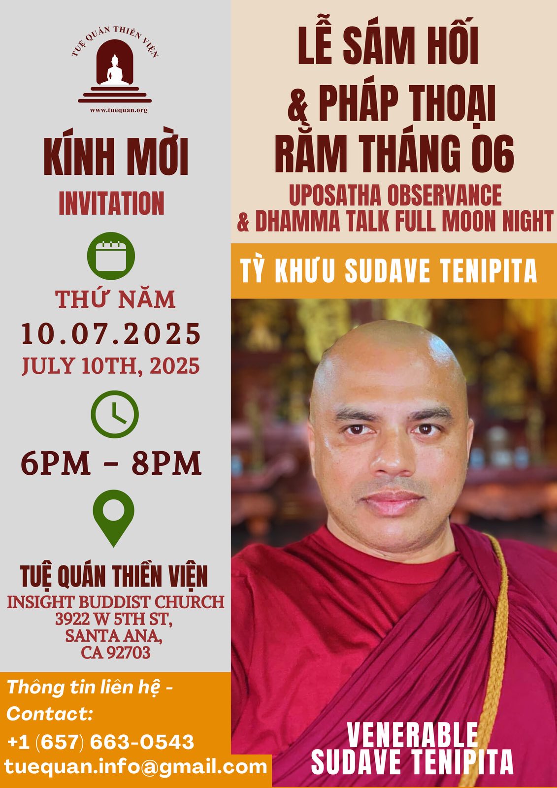 Lễ sám hối & Pháp thoại, 10/07/2025
