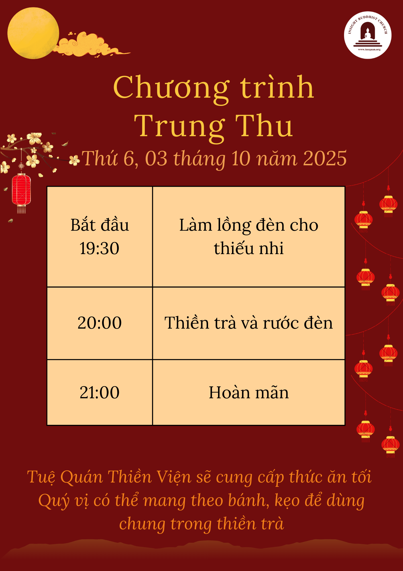 CHƯƠNG TRÌNH TRUNG THU
