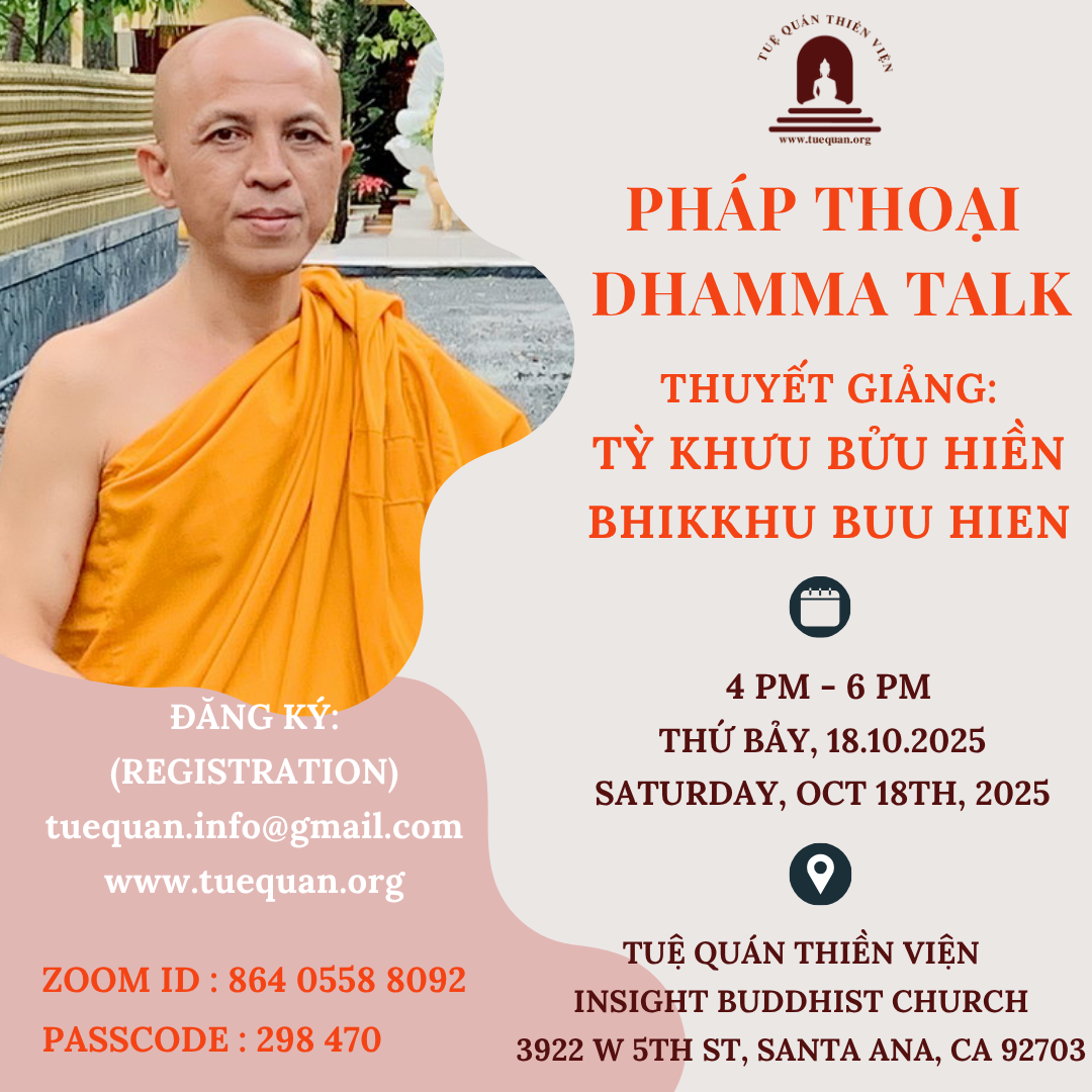 Pháp thoại chiều thứ bảy, 18/10/2025