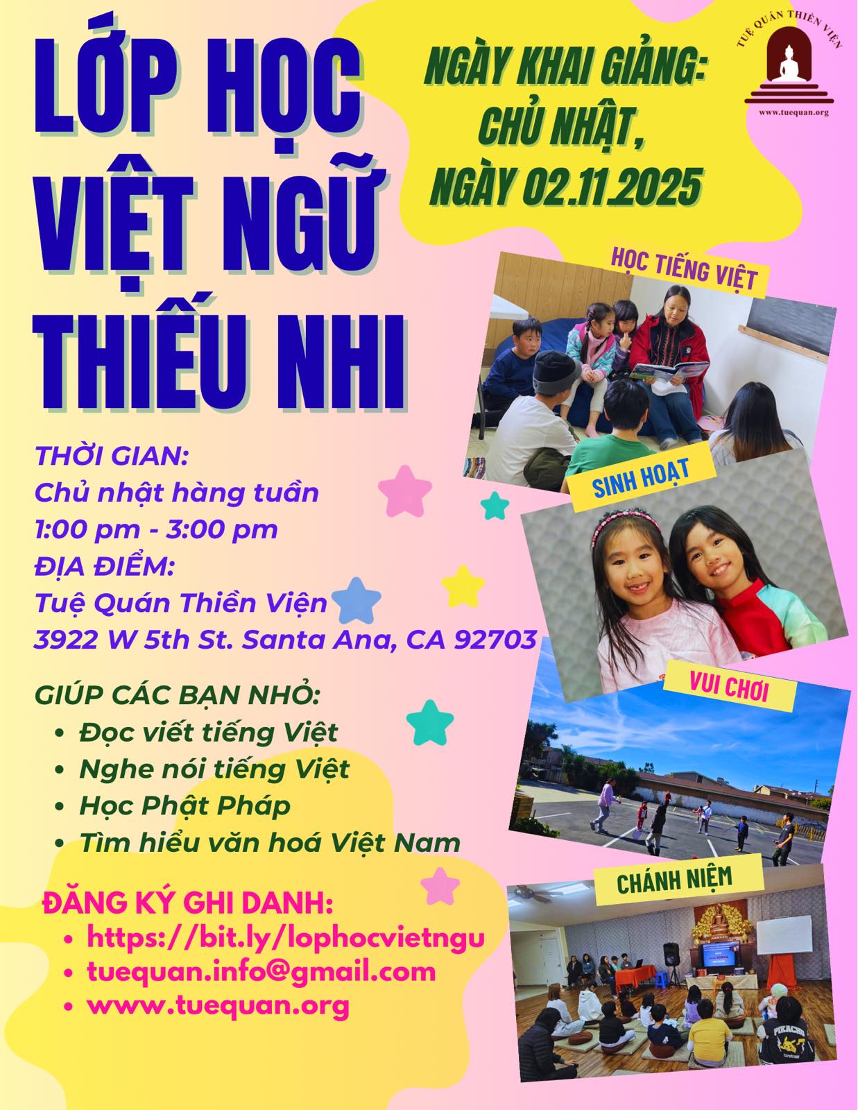 Lớp học Việt ngữ thiếu nhi, 02/11/2025