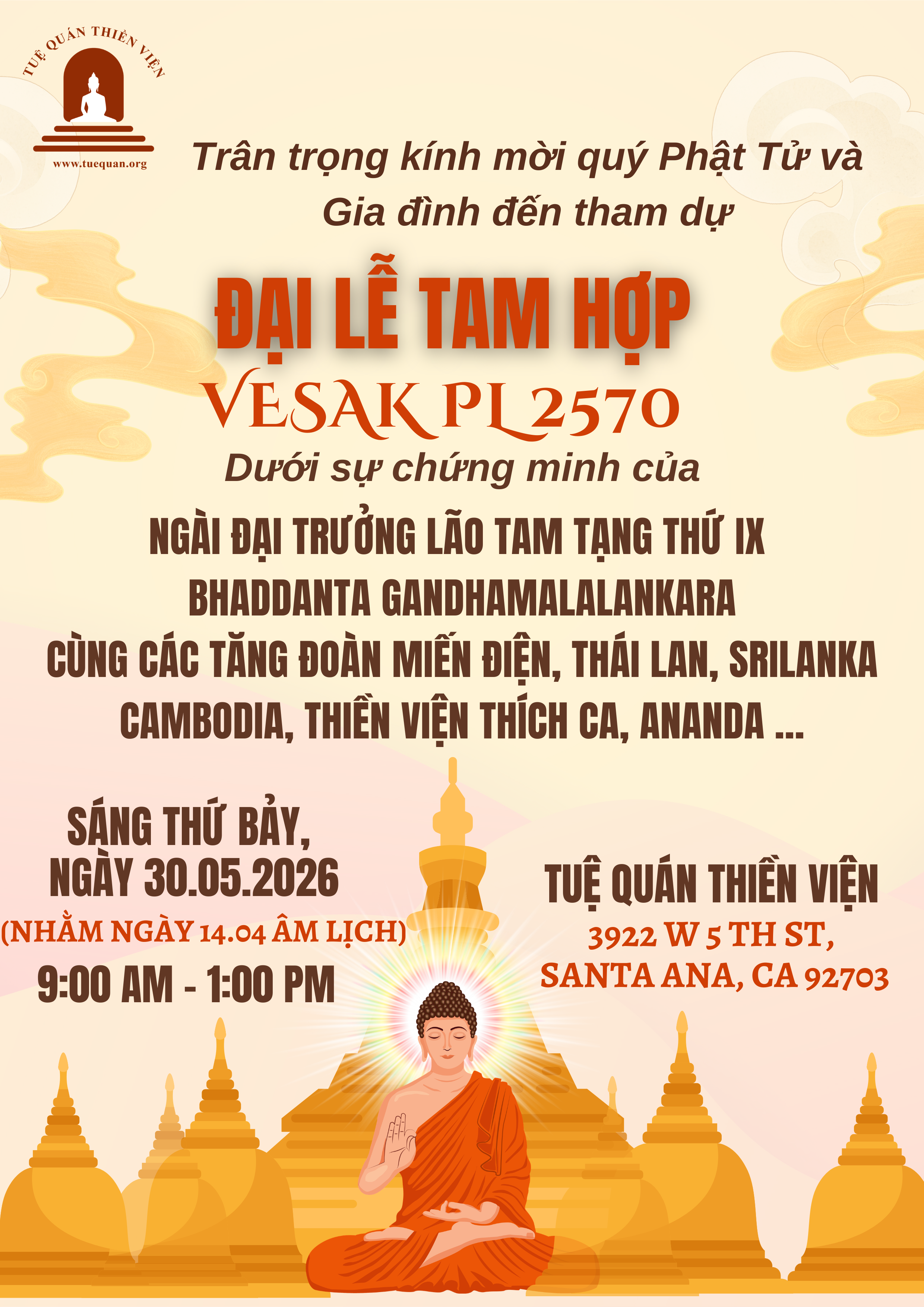 LỄ PHẬT ĐẢN, 30/05/2026